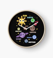 Reloj camisa del sistema solar para mujer, planetas, sol y planetas, estrella y planeta, espacio exterior, todos los planetas, sistema solar, sistema planetario, heliocéntrico