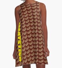 Phish Meatstick Muppets Mustard Yellow A-Line Dress