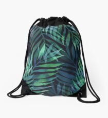 Mochila saco Palmas verde oscuro deja patrón
