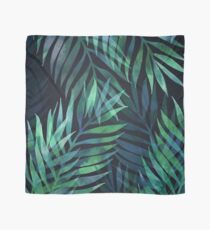 Dark green palms leaves pattern Scarf