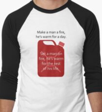 Man and fire design Men's Baseball ¾ T-Shirt