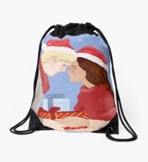 Christmas eve Drawstring Bag