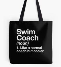 Swim Coach Funny Definition Trainer Gift Design Tote Bag