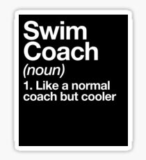 Swim Coach Funny Definition Trainer Gift Design Sticker