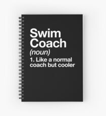 Cuaderno de espiral Swim Coach Funny Definition Entrenador Diseño de regalo