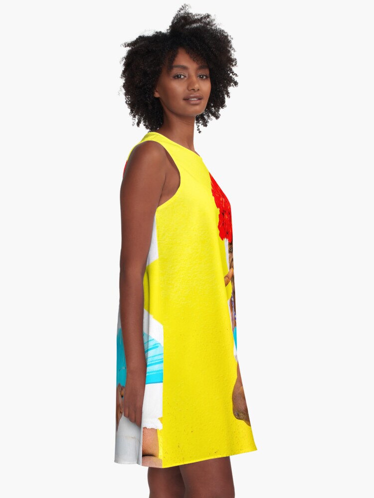 Alternate view of Cuban Woman In Havana With Cigar A-Line Dress