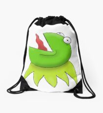 Screaming Kermit the Frog Drawstring Bag