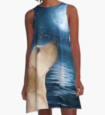 Yellow Labrador - Moons Glow A-Line Dress