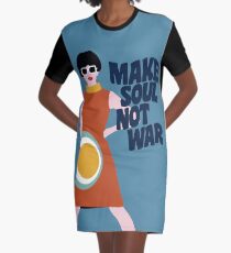 Make Soul Not War Graphic T-Shirt Dress