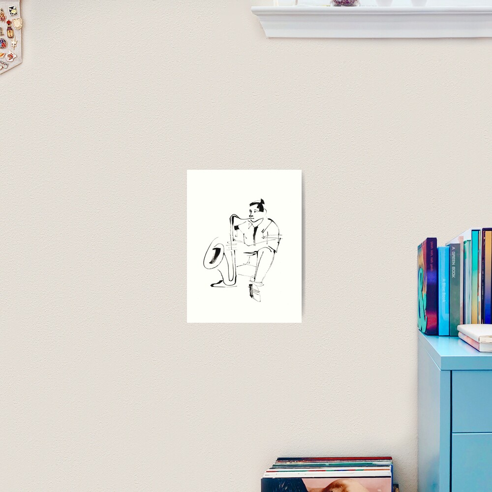 Saxophone Player Musician Art Print