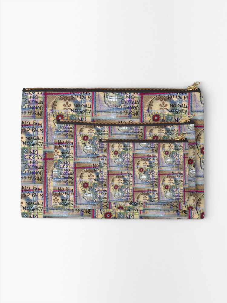 Alternate view of No Thorns No Throne Zipper Pouch