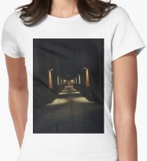 Building, Skyscraper, New York, Manhattan, Street, Pedestrians, Cars, Towers, morning, trees, subway, station, Spring, flowers, Brooklyn Women's Fitted T-Shirt
