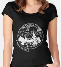ART - I HATE PEOPLE NEW DESIGN T-SHIRT Women's Fitted Scoop T-Shirt