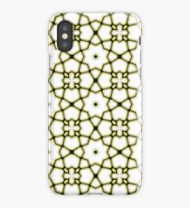 Abstract repeating ornate geometric luxury pattern iPhone Case
