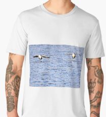 Two Canada geese stick together Men's Premium T-Shirt