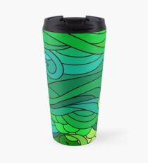Green forest oriental ornament Travel Mug