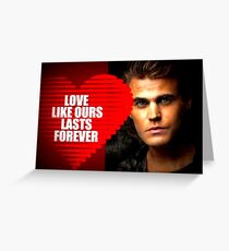 The Vampire Diaries - Stefan Salvatore - Paul Wesley Greeting Card