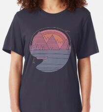 Camiseta ajustada Las montañas están llamando