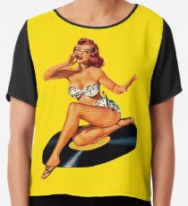 Rockabilly Goddess Chiffon Top
