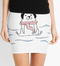 Minifalda nadador pug ilustración handdrawn perro