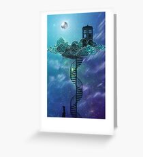 Blue Box in the Victorian Sky Greeting Card