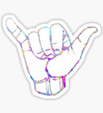 Rainbow Swirl Hang Loose Sticker