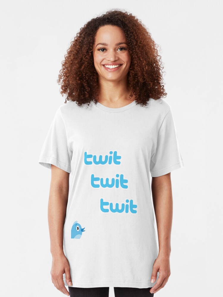 Alternate view of Twit Twit Twit Twitter Slim Fit T-Shirt
