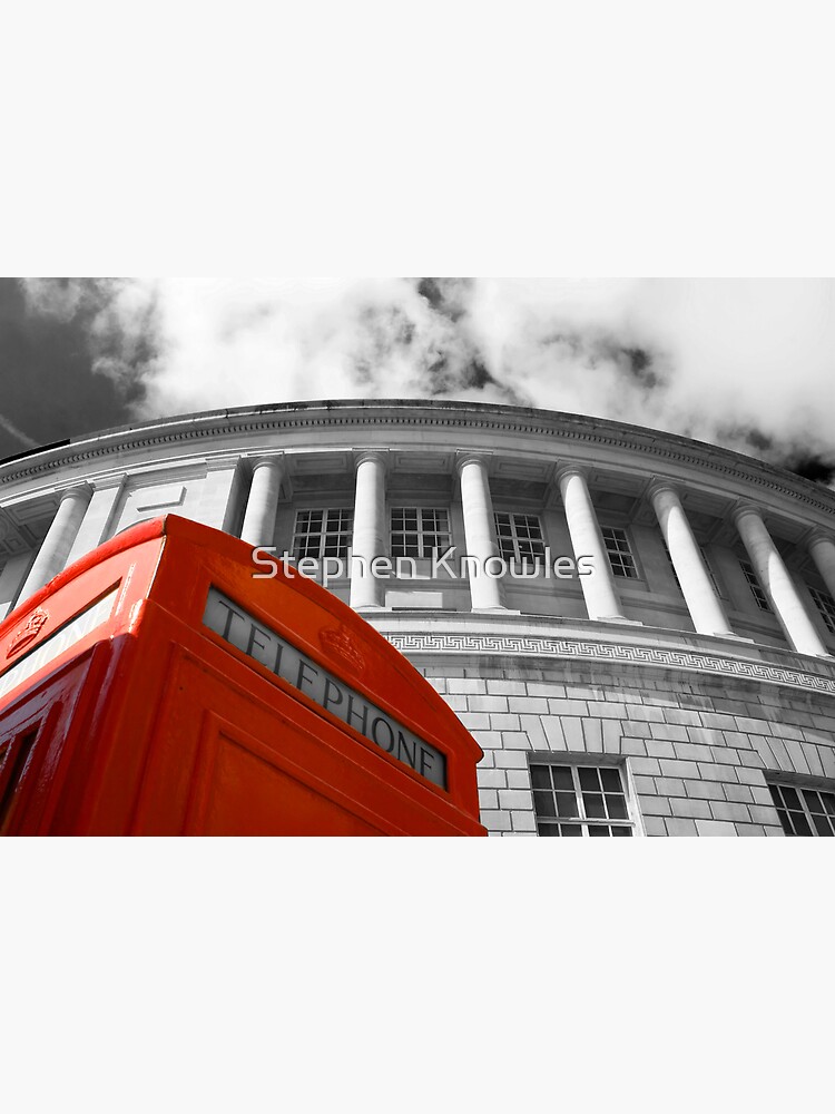 Red telephone box and Manchester library by stephenknowles