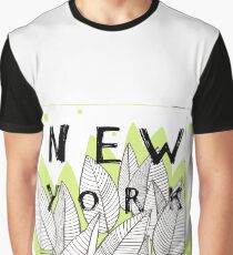 New York with leaves Graphic T-Shirt