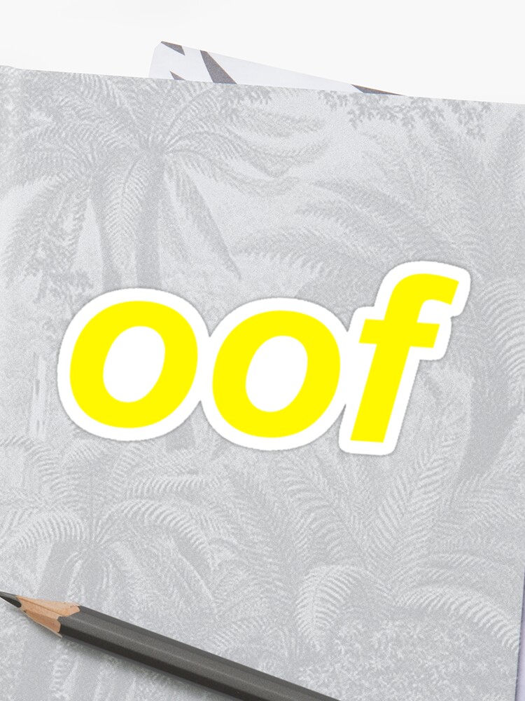 Oof Roblox Death Sound Meme Sticker By Cooki E Redbubble - oof roblox death sound meme sticker