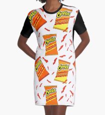 Flamin 'Hot Cheetos Muster T-Shirt Kleid