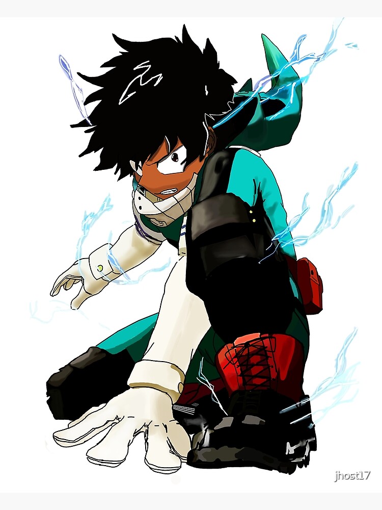 deku in black shirt