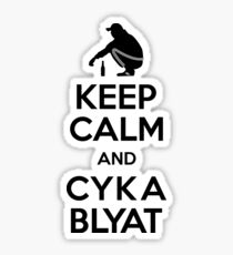 Keep Calm And Cyka Blyat - Boris Slav Gopnik Gamer T-shirt Sticker