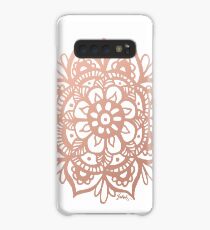 Rose Gold Mandala Flower Case/Skin for Samsung Galaxy