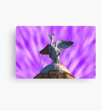 Liver Bird Purple Sky Canvas Print
