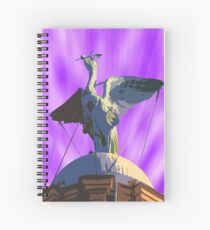 Liver Bird Purple Sky Spiral Notebook