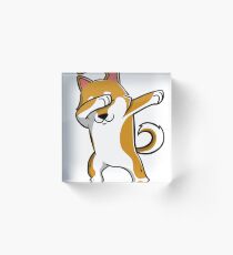Dabbing Shiba Inu Acrylic Block