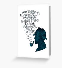 Sherlock Holmes Quote Greeting Card