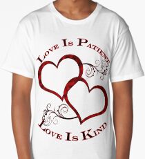 Love is Patient, Hearties shirt Long T-Shirt