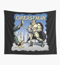 Greaseman - Fighting Evil With Lubrication Wall Tapestry