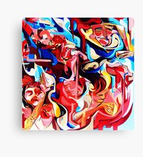 Expressive Abstract People Composition painting Canvas Print