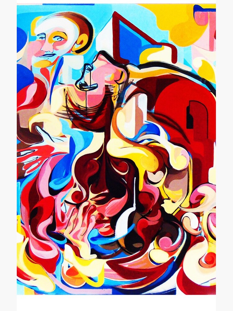 Expressive Abstract People Music Composition painting by CatarinaGarcia
