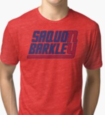 Saquon Barkley on the Giants Tri-blend T-Shirt