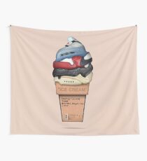 Shoes Off White Ice Cream Wall Tapestry