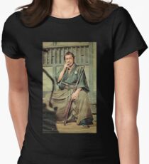 Toshiro Mifune Smoking Women's Fitted T-Shirt