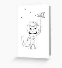 Space Cat Greeting Card
