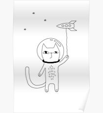 Space Cat Poster
