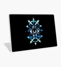 EVIL EYE WITH CHAOS STAR - blues Laptop Skin