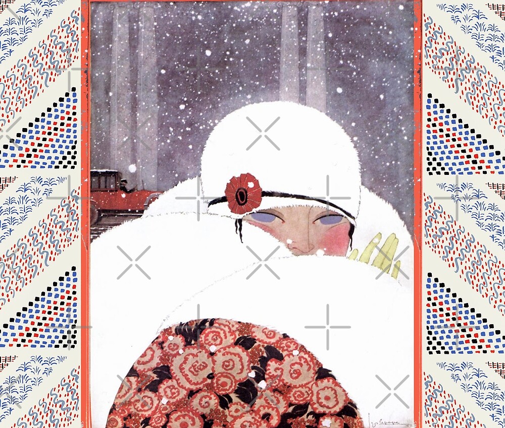 "WOMAN IN THE SNOW, ART DECO WINTER BEAUTY FASHION" by BulganLumini "WOMAN IN THE SNOW, ART DECO WINTER BEAUTY FASHION" by BulganLumini