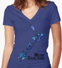 Flüssiges Neuseeland Shirt mit V-Ausschnitt